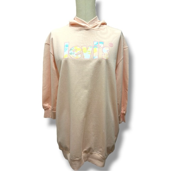 339 Levi’s| NWT $54 Women’s Peach Hoodie with Tie-Dye (Size M) - Picture 4 of 13